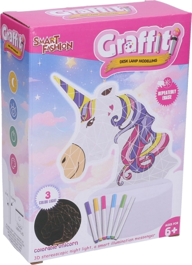 Lámpara de dibujo de unicornio de 19 cm