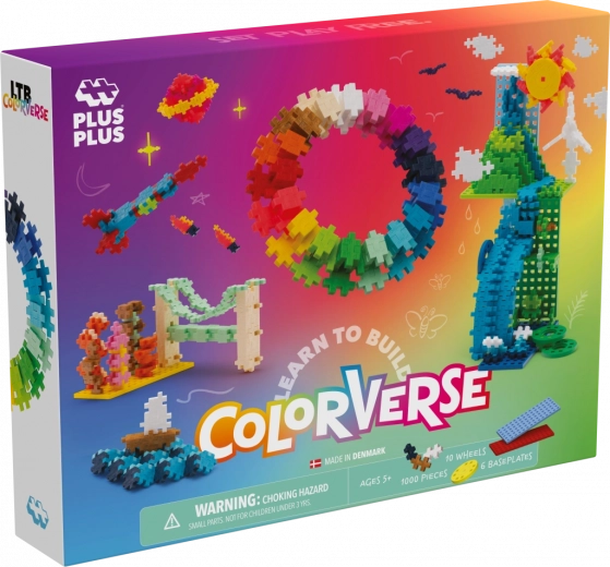 Plus-Plus Aprende a construir Súper set Arcoíris