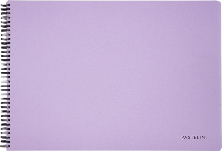 Bloc de dibujo A3 con encuadernación de anillas resistente, 40 hojas, color morado