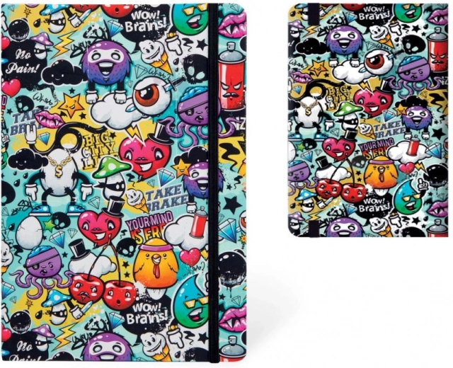 Cuaderno A5 con tapas duras, diseño graffiti