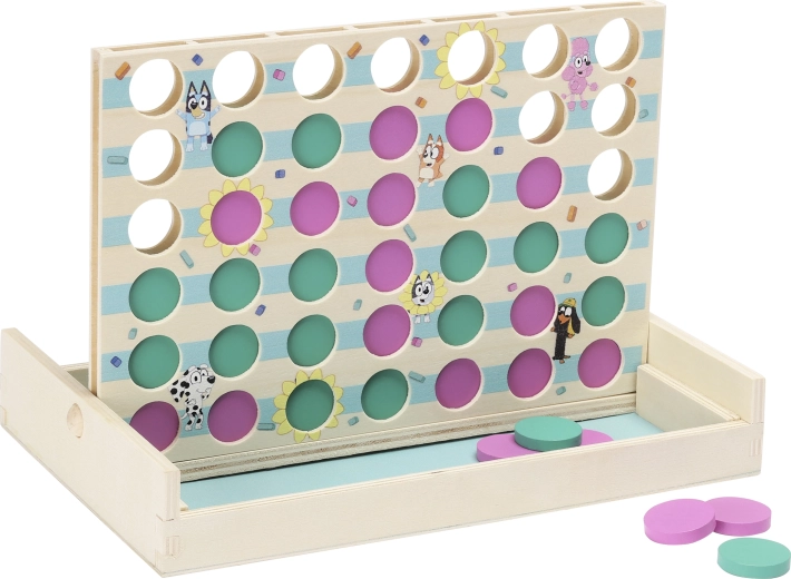 Bluey juego educativo de madera Cuatro en línea