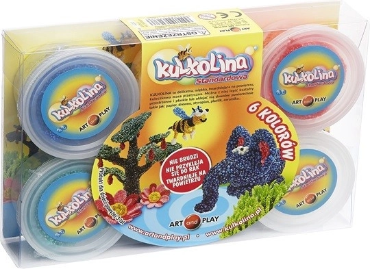 Pasta de modelar colorida Kulkolina, 6 colores