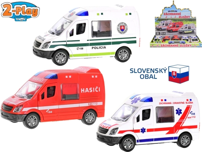 Cochecito de rescate 2-Play Traffic con mecanismo de inercia 12 cm (1:32)