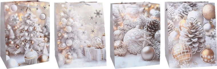 Bolsa de regalo Navidad L 31 × 40 × 12 cm