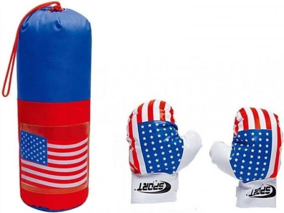 Set de boxeo infantil con saco de 45 cm y guantes