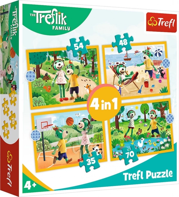 Puzzle infantil Treflíci de vacaciones 4 en 1