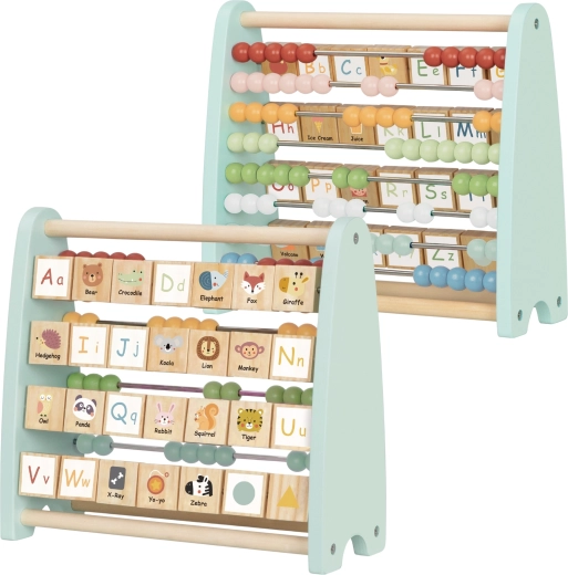 Ábaco de madera de doble cara con alfabeto inglés TOOKY TOY