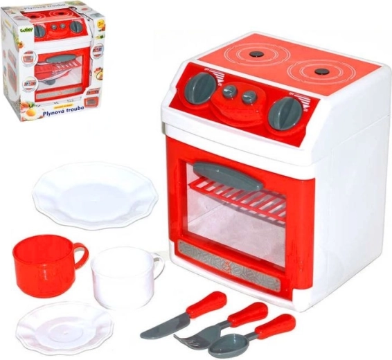 Horno infantil con vajilla a pilas