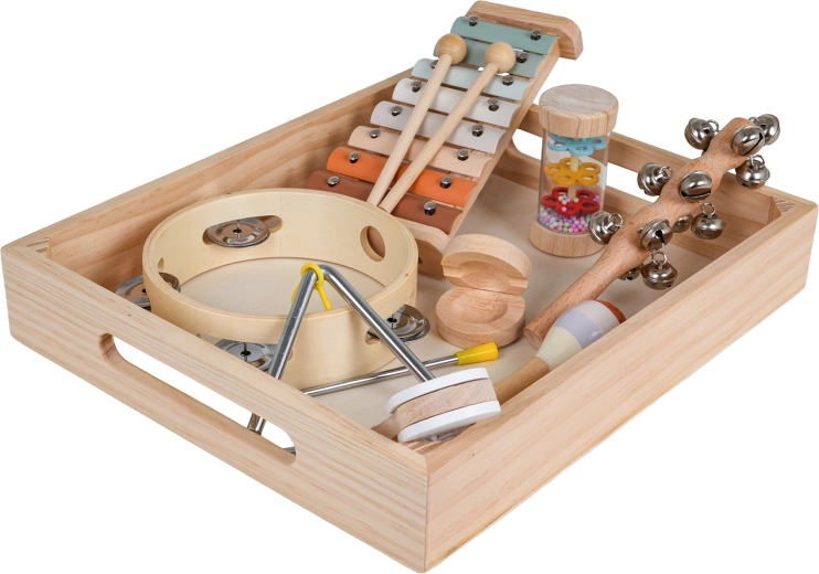 Práctico almacenamiento en una caja de madera