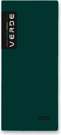 Agenda semanal Verde 2027 verde en funda de PVC