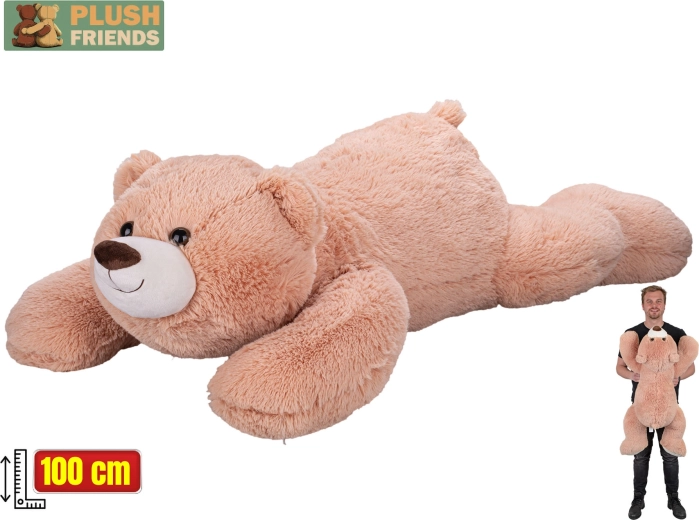 Oso de peluche Plush Friends 100 cm tumbado