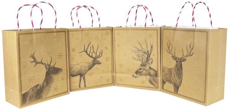 Bolsa de regalo navideña de papel 40 × 30 × 12 cm, mix de motivos