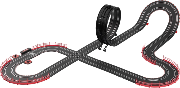 Pista de acción con bucle y cruce