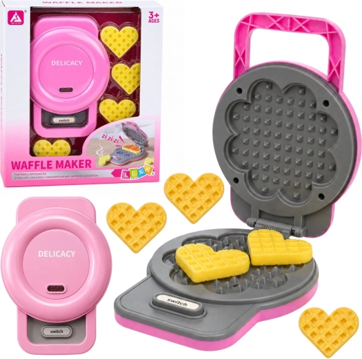 Gofrera infantil con efectos de luz y sonido, rosa
