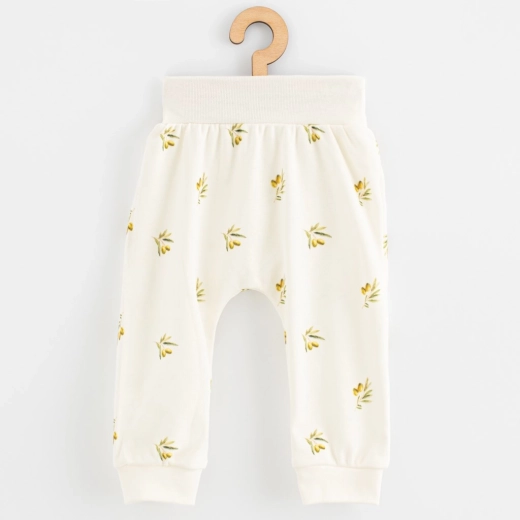 Pantalones para bebé de algodón orgánico NEW BABY Olivas 80 (9–12 meses)