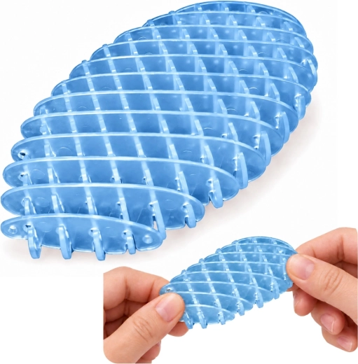Fidget antiestrés azul transparente de 5 cm