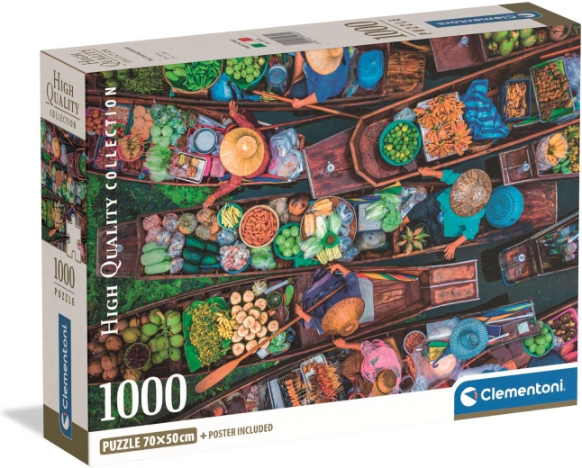 Puzzle Clementoni de 1000 piezas – Mercado flotante tailandés