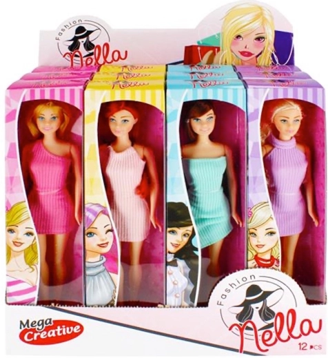 Muñeca con vestido de colores