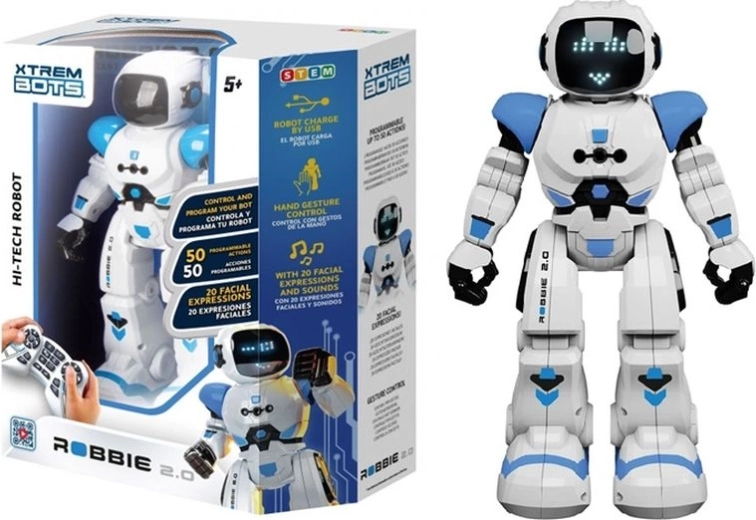 Xtrem Bots Robbie 2.0 – robot interactivo programable con control remoto