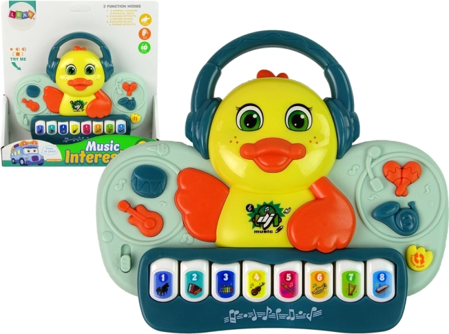 Pianito interactivo Patita DJ: sonidos de instrumentos musicales y melodías
