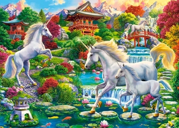 Puzzle 260 Unicorn Garden – jardín de unicornios