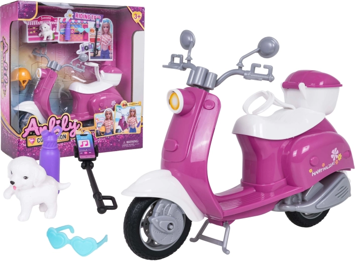 Scooter para muñecas con accesorios
