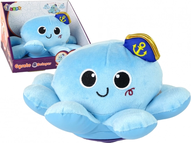 Juguete táctil con forma de pulpo azul