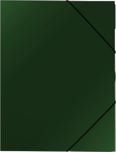 Carpeta con goma A4, verde, PP 350 µm