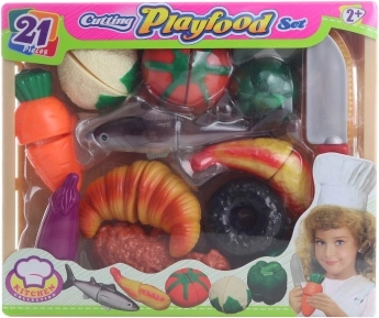 Set de corte de verduras y panadería para niños