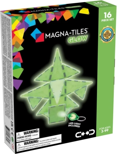 MAGNA-TILES set de construcción magnético luminiscente de 16 piezas