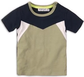 Camiseta infantil Dirkje de manga corta tropical toucan do it verde-azul marino