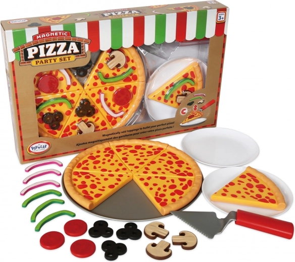 Pizza magnética MalBlo Magnetic – set infantil para cortar y decorar