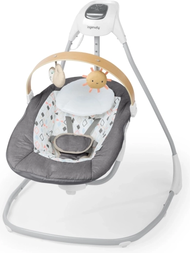 Columpio INGENUITY SimpleComfort Parker con música y alimentación USB, 0–9 kg