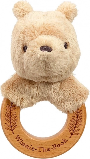 Sonajero de madera y peluche OSITO PÚ de Rainbow Designs