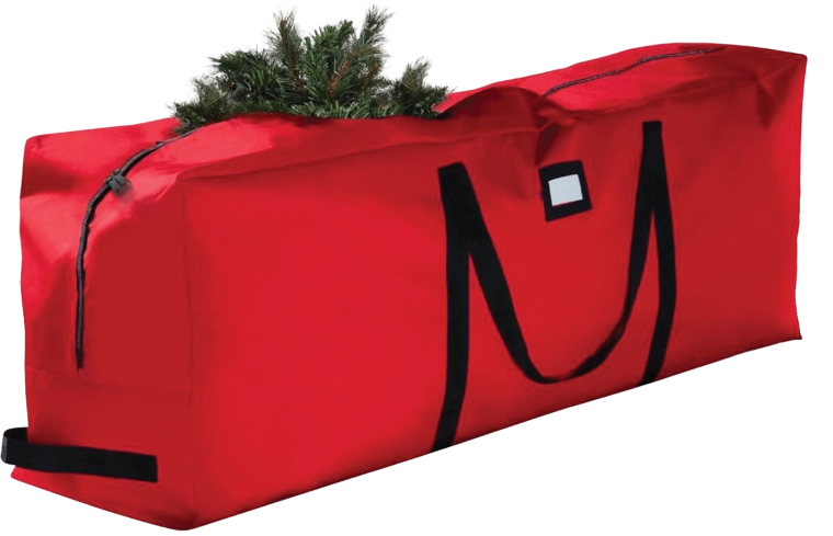 Bolsa roja para guardar el árbol de Navidad 122 × 38 × 50 cm