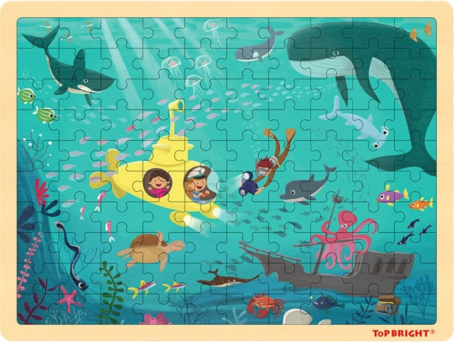 TOP BRIGHT Puzzle de madera Mundo Marino