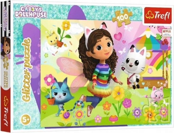 Puzzle TREFL La casa de muñecas de Gabby 100 piezas – edición brillante