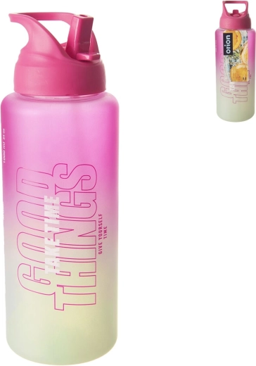 Botella de tritán Moly 1 l rosa-verde