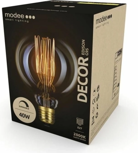 Bombilla decorativa Modee Smart Edison G95 E27 blanco extra cálido 40 W