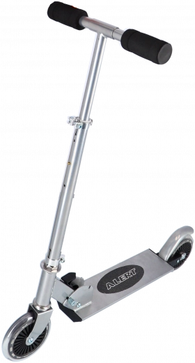 Patinete plegable de aluminio con puños de espuma, freno de pie y capacidad de carga de 50 kg