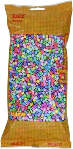 Cuentas termoadhesivas (para planchar) en colores pastel de 5 mm, 6000 uds.