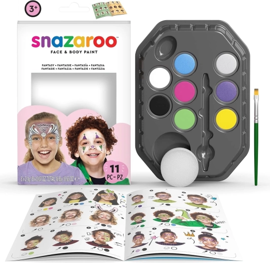Set de pinturas Snazaroo para cara y cuerpo 8 uds