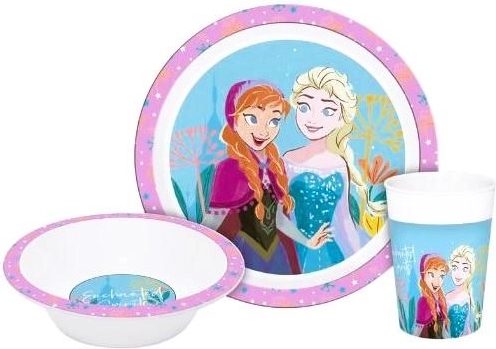 Set de comedor de plástico Frozen 3 piezas