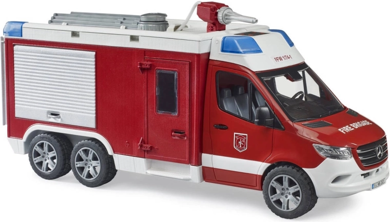 Camión de bomberos Mercedes-Benz Sprinter Bruder con luz y sonido