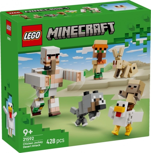 LEGO Minecraft Ataque del Jinete de Pollo en el desierto