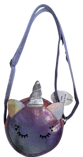 Bolso infantil redondo rosa Unicornio durmiente
