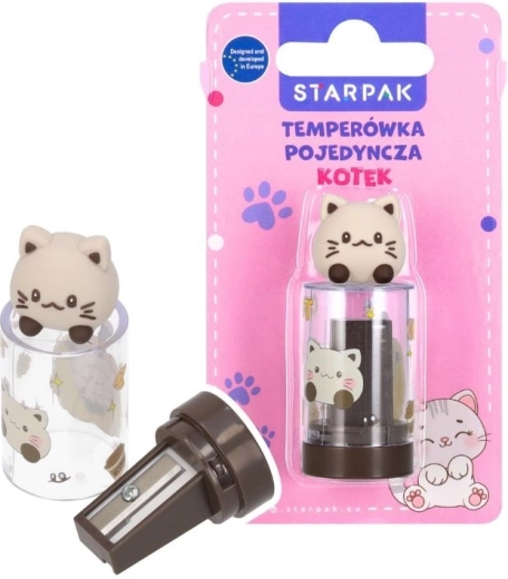 Sacapuntas gato con goma - 1 pieza