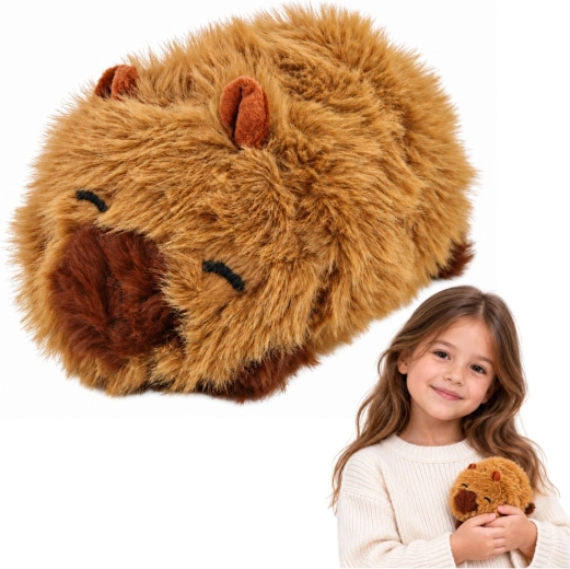 Kapybara de peluche marrón de 16 cm
