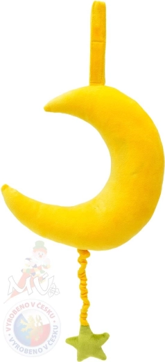 Moravská Ústředna peluche para dormir con mecanismo musical luna de cuerda - 1 unidad