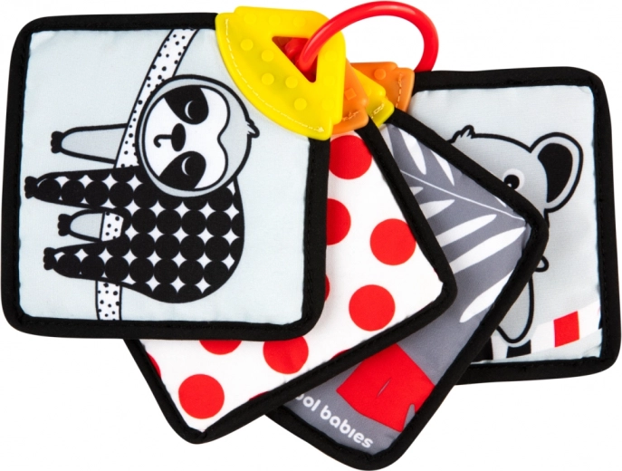 Tarjetas sensoriales de tela con mordedor CANPOL babies BabiesBoo